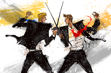 Businessmen-Sword-Fight-Battle Businessmen-Sword-Fight-Battle