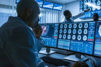 iOver the Shoulder Shot of Senior Medical Scientist Working Stock-1050311748