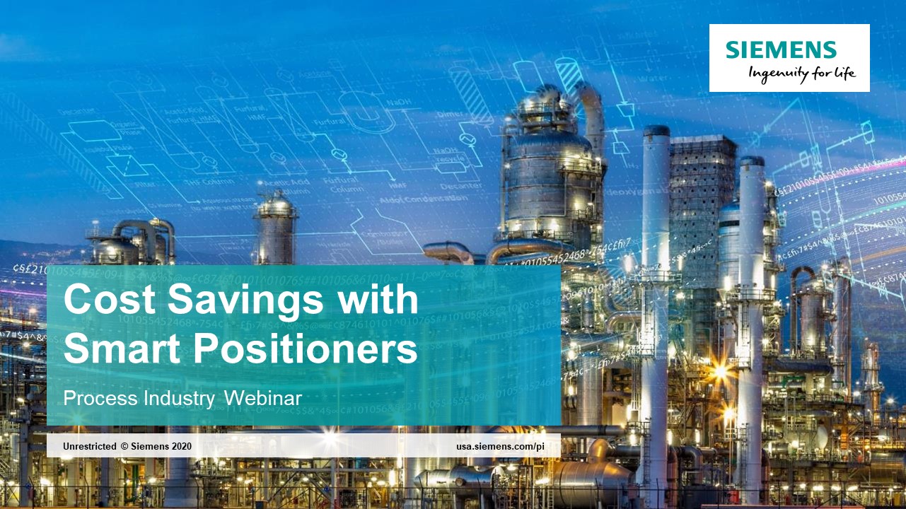 Reducing Valve Operation Costs With Smart Valve Positioners