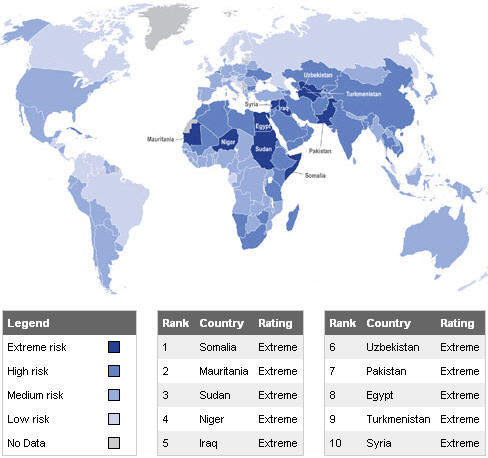 New Maplecroft Index Rates Pakistan And Egypt Among Nations Facing ...