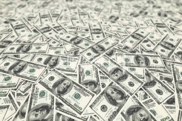 100 Dollar Bills scattered