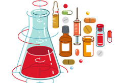 Pharmaceutical research, chemical flask, medical science-GettyImages-2231444711