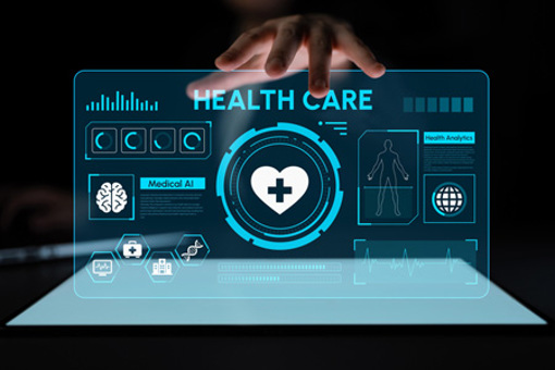 Innovative Healthcare Technology, Digital Interface, Analyzing Data-GettyImages-2285827921
