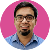 Shitanshu Srivastava Headshot Vibrant Magenta Background