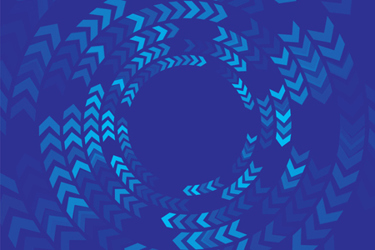 Bright blue minimal circular arrows elements-GettyImages-2169445076