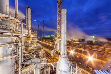 Chemical plant for production of ammonia and nitrogen fertilization iStock-502753658