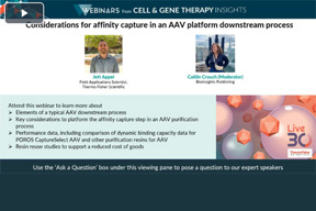 Considerations For Affinity Capture In An AAV Platform Downstream Process