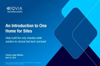 IQVIA One Home webinar thumb