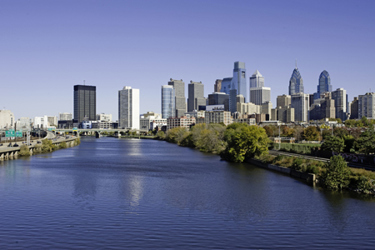 Philadelphia Skyline-Schuylkill river--GettyImages-119650843