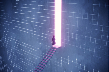 busiiness woman entering portal-GettyImages-1686481663 busiiness woman entering portal-GettyImages-1686481663