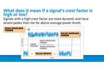 WTG - crest factor high low WTG - crest factor high low