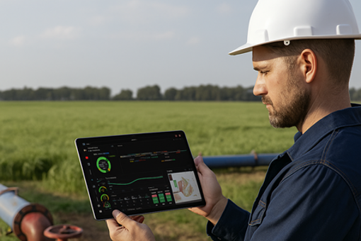 LeakZon Hybrid Solution: Modernizing AMR Networks With AMI Intelligence Engineer with LeakZon Dashboard