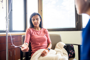 Chemotherapy treatment in the medical room-GettyImages-2211967995