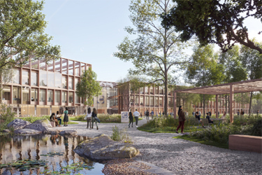 UCBs 460000 square foot facility will have a campus feel on a wooded site at the end of Rowen Parkway