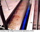 High energy electron injection system destroys MTBE in drinking water