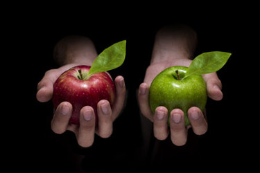 Choose red green apple-GettyImages-516982695