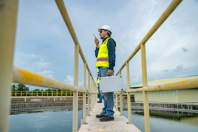 Engineers conducting wastewater inspection treatment plan-GettyImages-2280862289