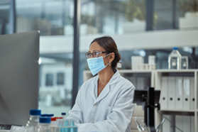 Scientist Using Computer In Lab GettyImages-1370154322