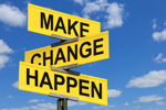 Make Change happen street sign-GettyImages-470010453
