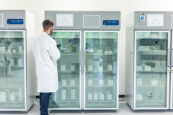 Scientist checking medical refrigerators storing drugs-GettyImages-2193391331