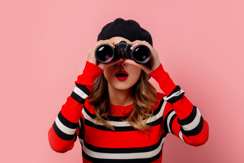 Woman With Binoculars