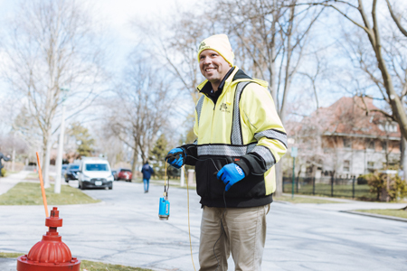 Small noises reveal leaks and enable big savings in a Chicago suburb