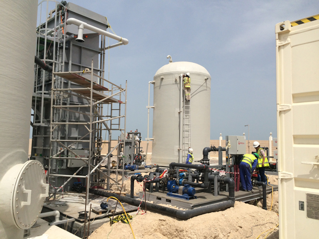 research on desalination and water purifying technology in uae