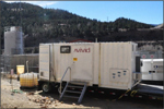 Avivid’s mobile treatment unit on site at Argo Mine