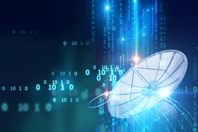 Satellite dish on abstract technology-GettyImages-1197966535