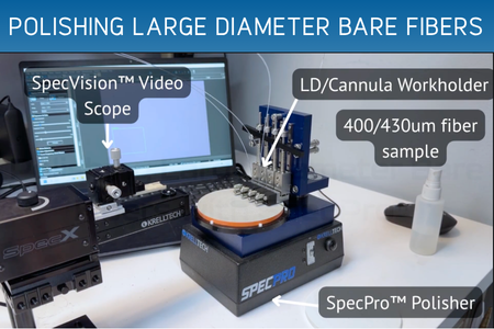 Polishing Large Diameter Bare Fibers With SpecPro