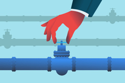 hand closing valve on gas pipeline-GettyImages-1450250263